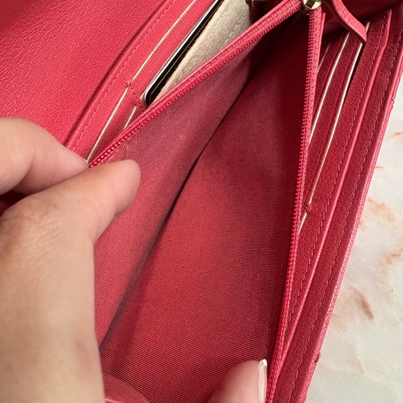 Chanel Pink and Gold Quilted Chevron Wallet with Chain WOC - Picture 12 of 12